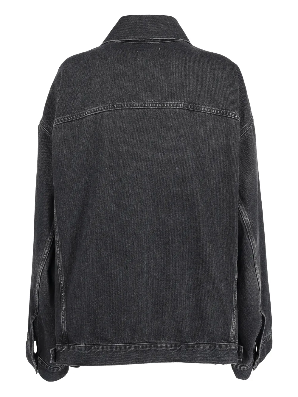 Haikure button-up chest-pocket denim jacket | Grey | Image 1