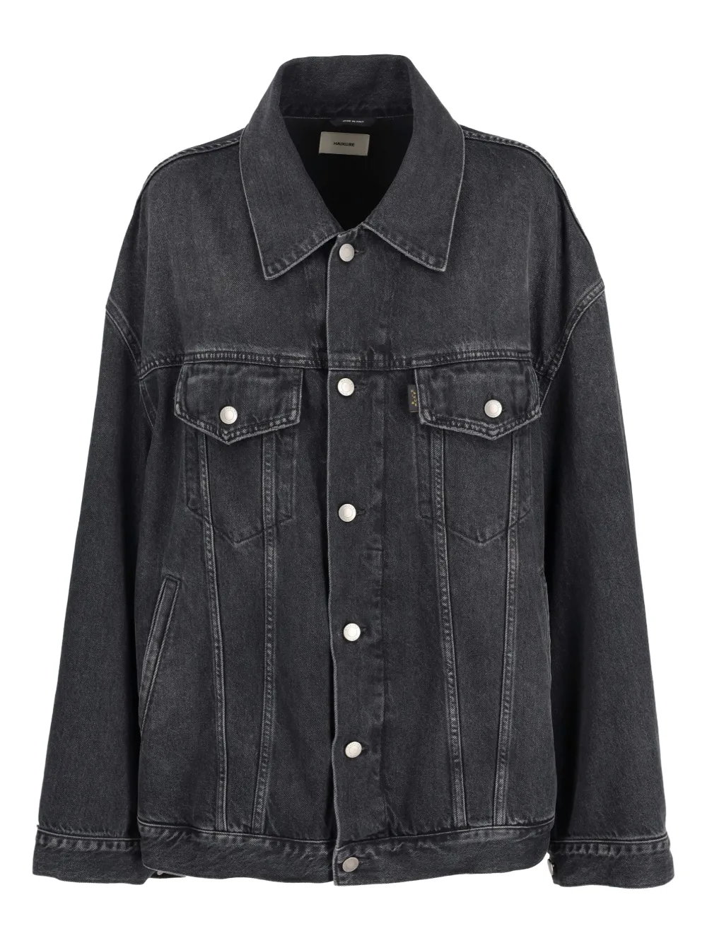 Haikure button-up chest-pocket denim jacket | gris | Image 1