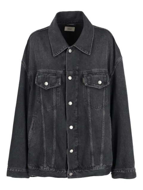 Haikure button-up chest-pocket denim jacket