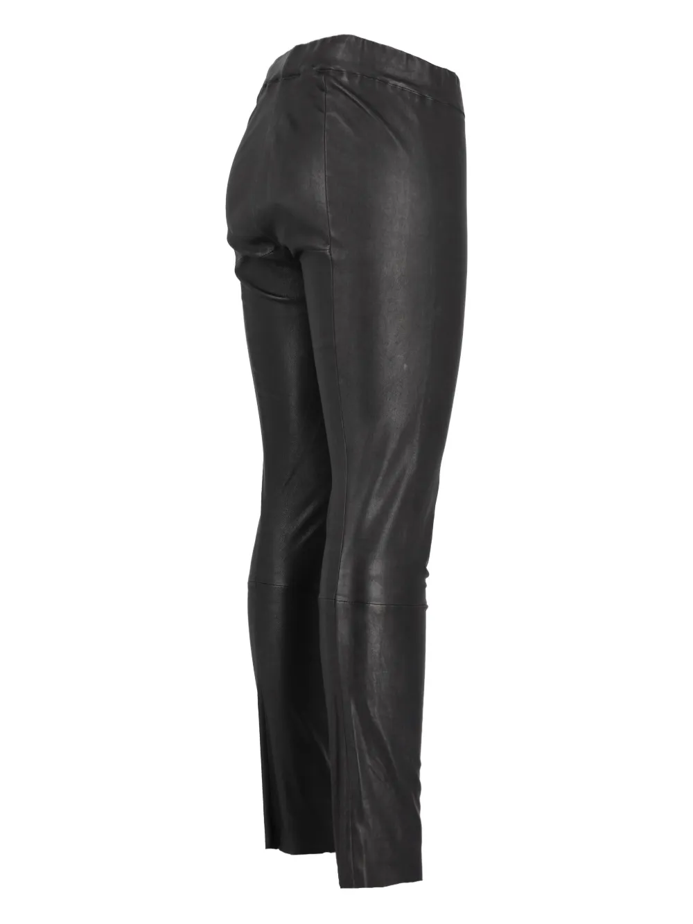 VINTAGE Pre-owned Leather Trousers In Black