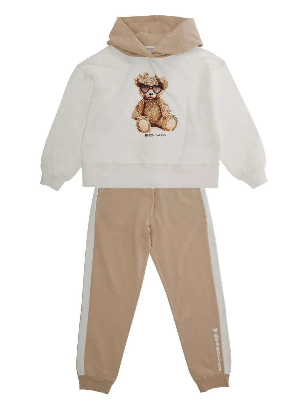 Monnalisa  print striped tracksuit | Neutrals | Image 1