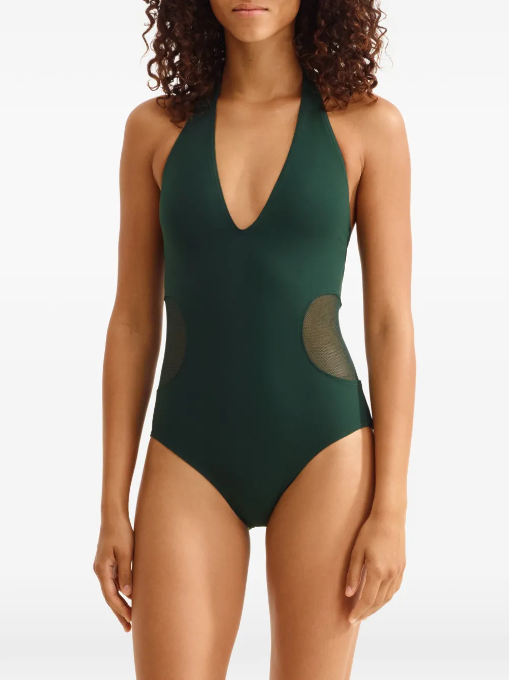 Eres Artifices V-neckline One-piece Swimsuit In Green