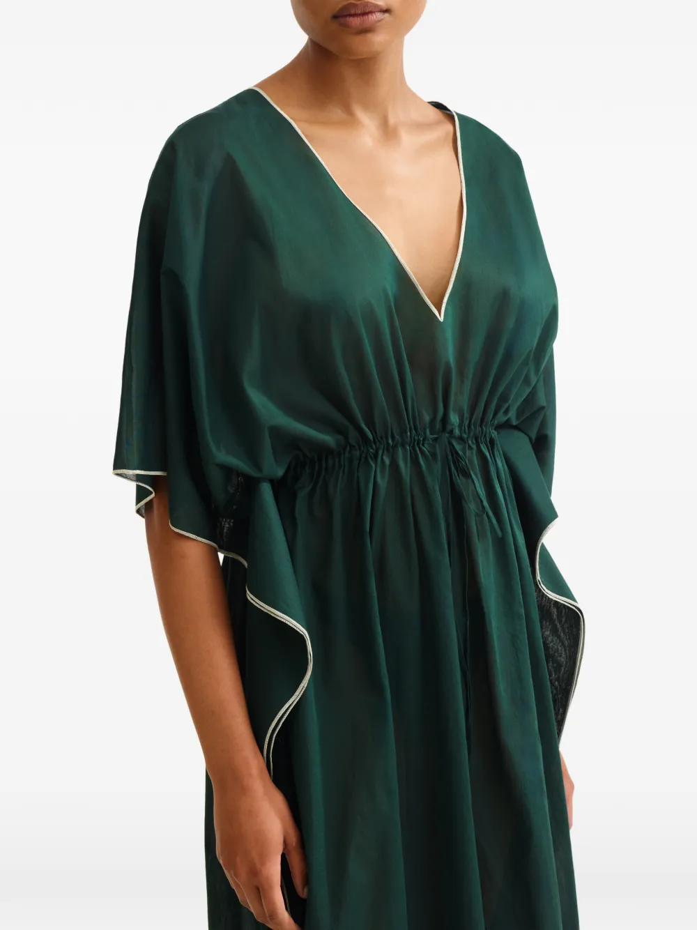  Eres Voilier V-neck Drawstring Dress - Green 