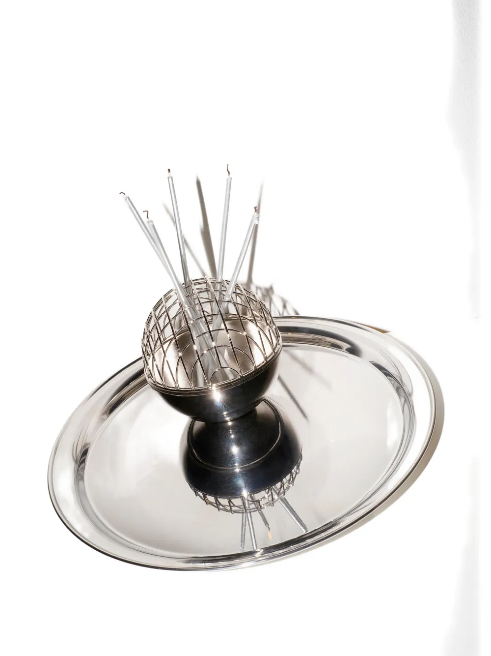 Editions Milano Magellano Spherical Vase (15cm) In Silver