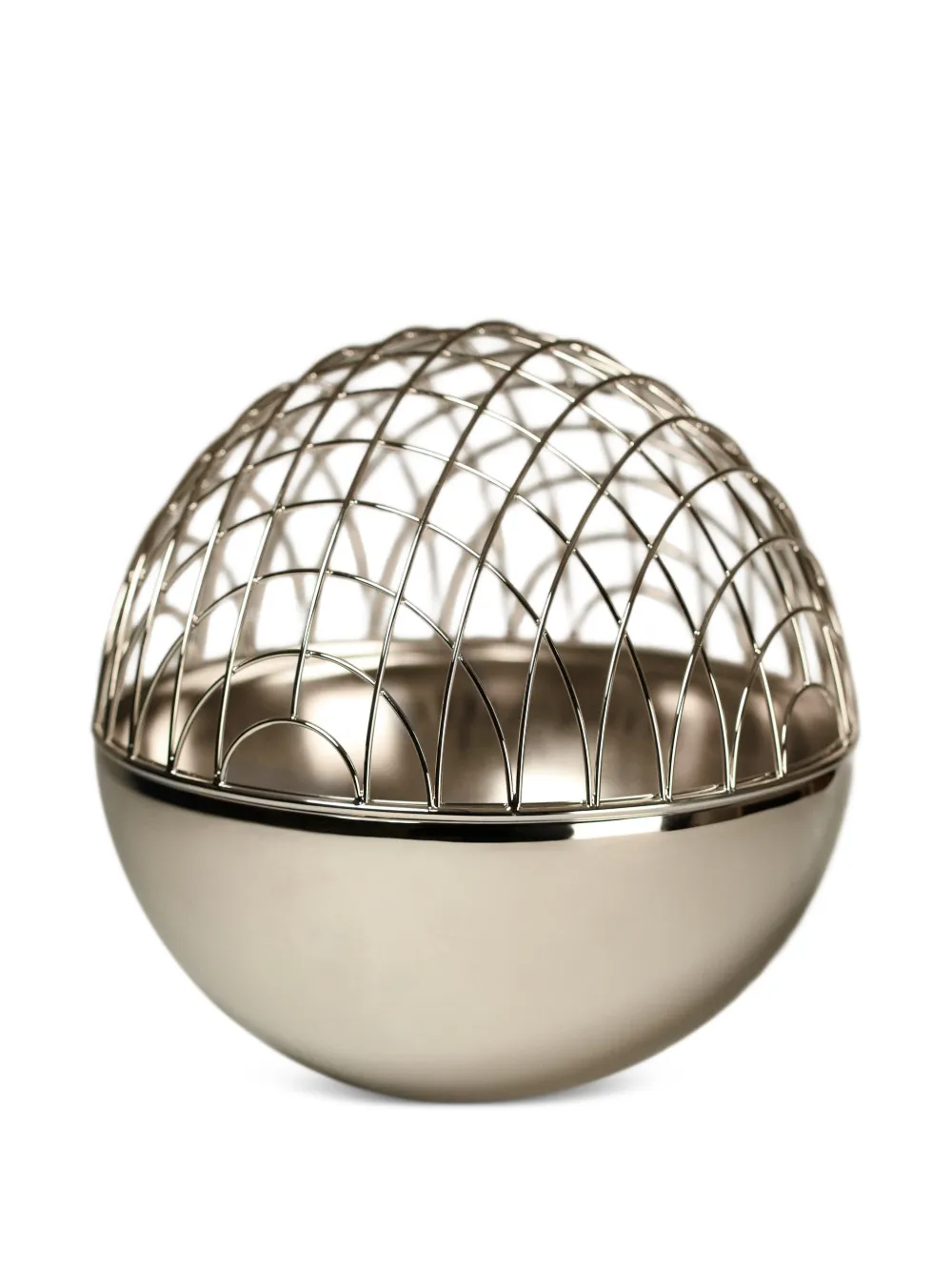  Editions Milano Magellano Spherical Vase (15cm) - Silver 