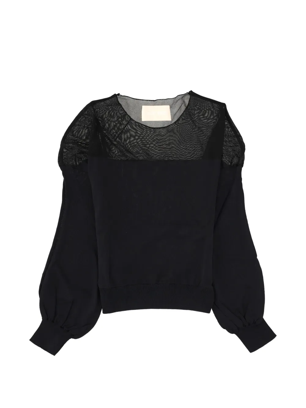 Circus Hotel long-sleeve round-neck top - Nero