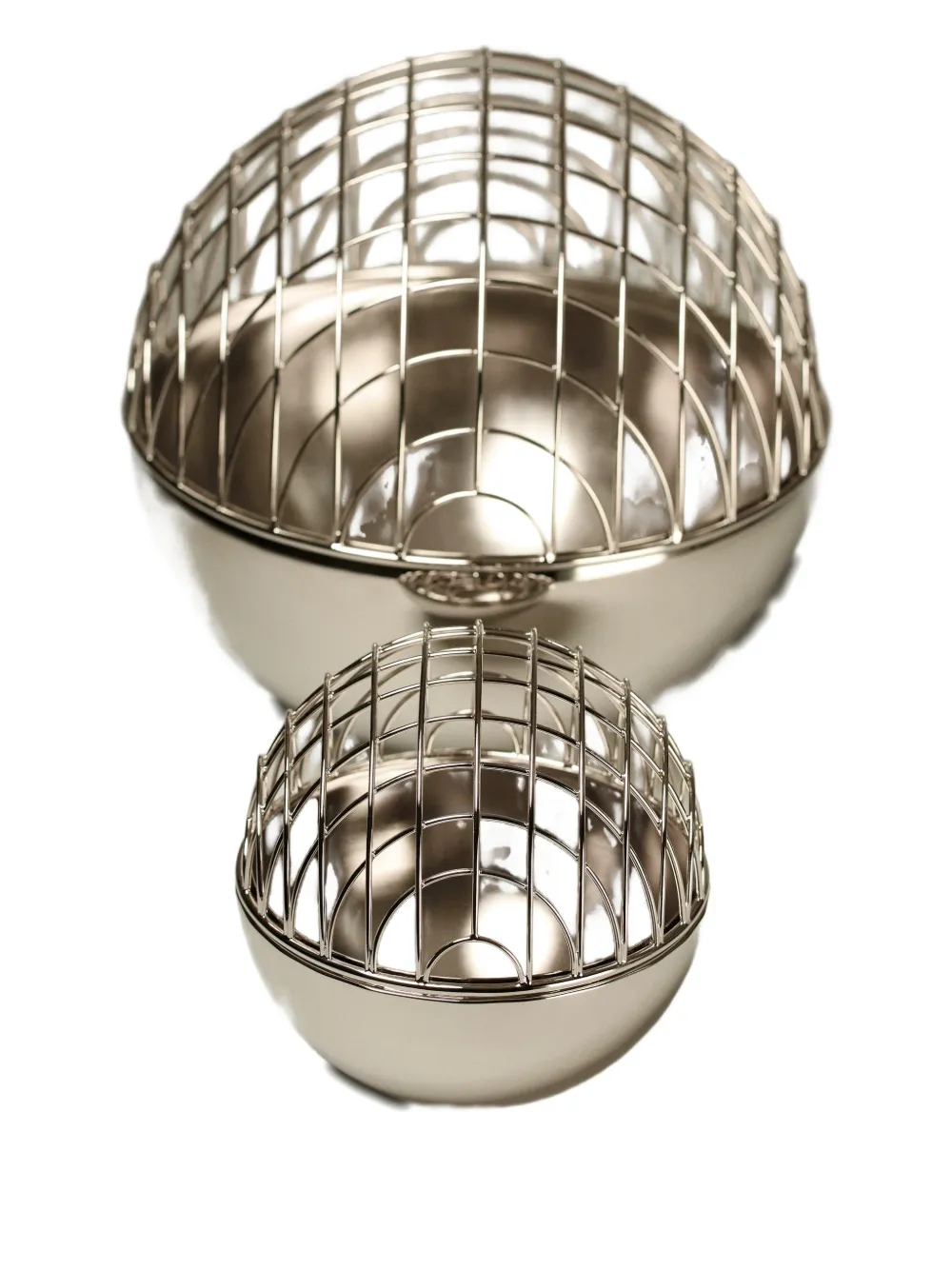 Editions Milano Magellano grid spherical vase (25cm) | 银色 | Image 1
