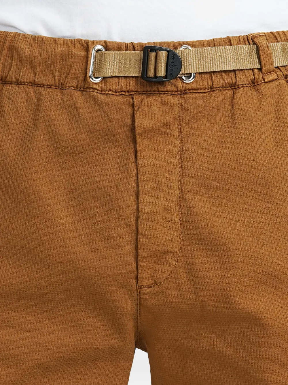 White Sand Belted Cargo Shorts In Brown