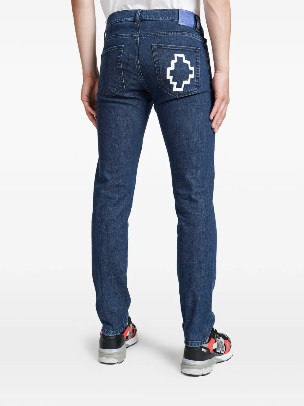 County Of Milan Logo Graphic Slim-fit Jeans In Blue