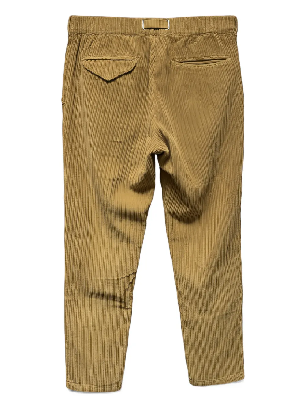White Sand corduroy belted straight-leg trousers - Beige