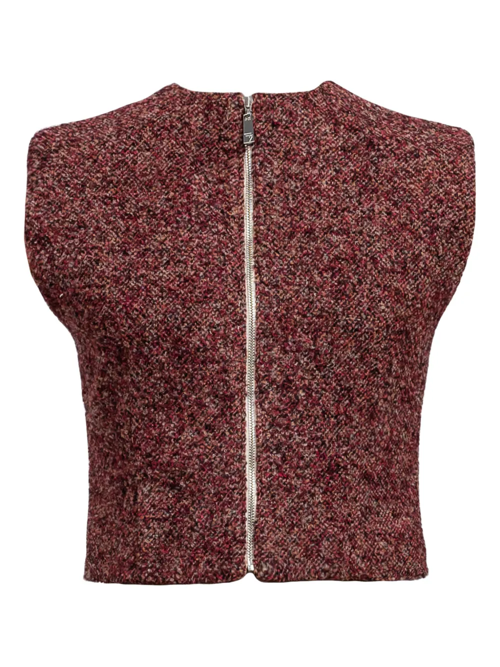 Remain Birger Christensen Zipped Vest Top In Brown