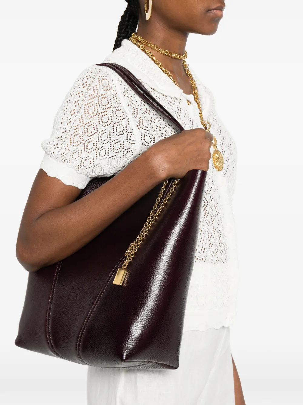 Chloé Spin charm-detail tote bag - Paars