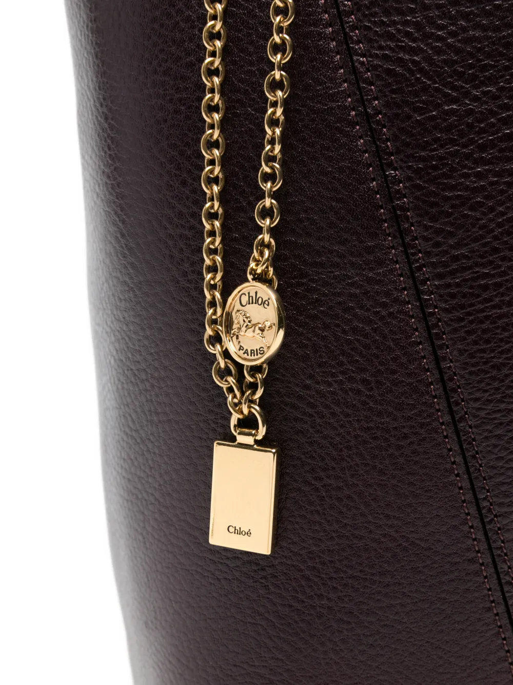 Chloé Spin shopper met bedel Paars