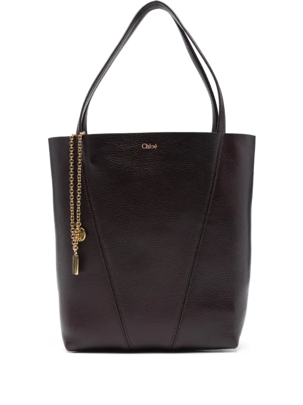 Chloé Spin Charm-detail Tote Bag in Purple