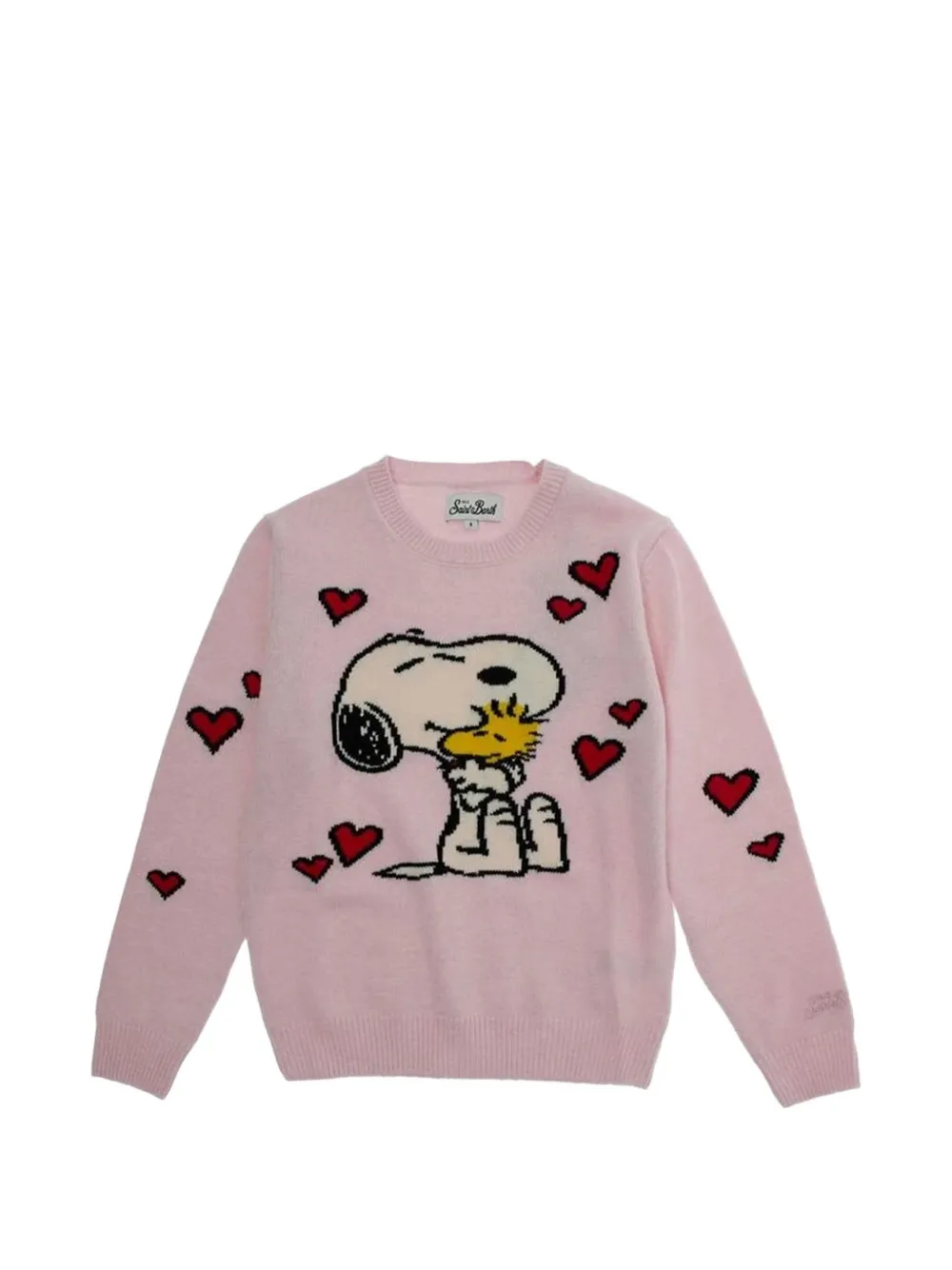 MC2 Saint Barth Kids character heart sweater - Rosa