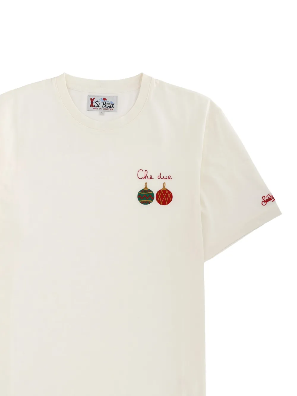 MC2 Saint Barth bauble-embroidery T-shirt - Beige