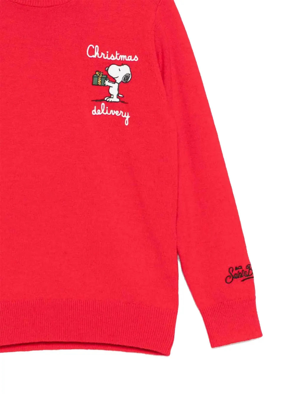  Mc2 Saint Barth Kids Pull à Détail Graphique - Rouge 