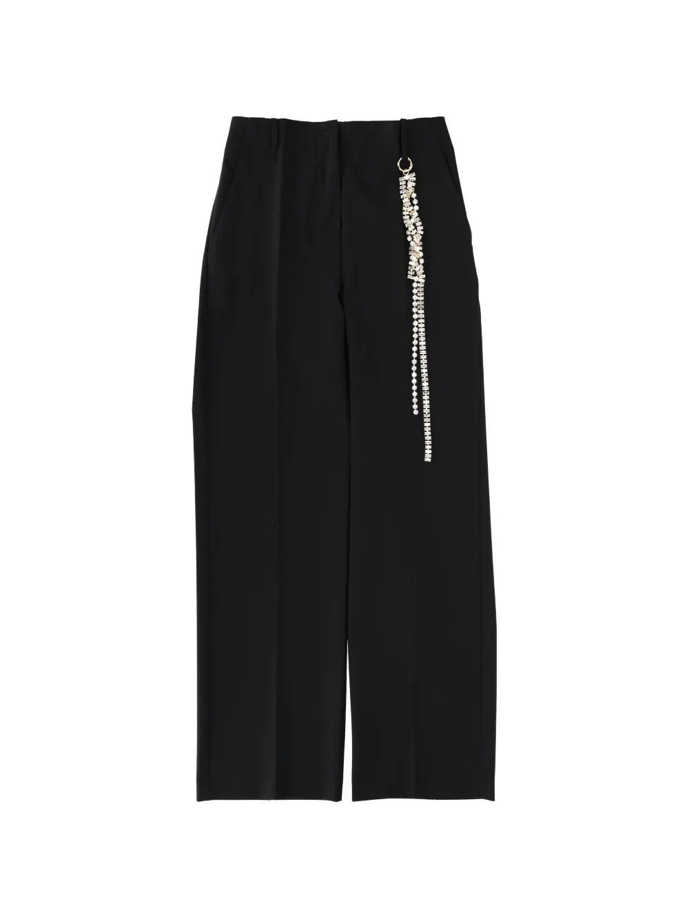 Circus Hotel beaded chain trousers - Nero