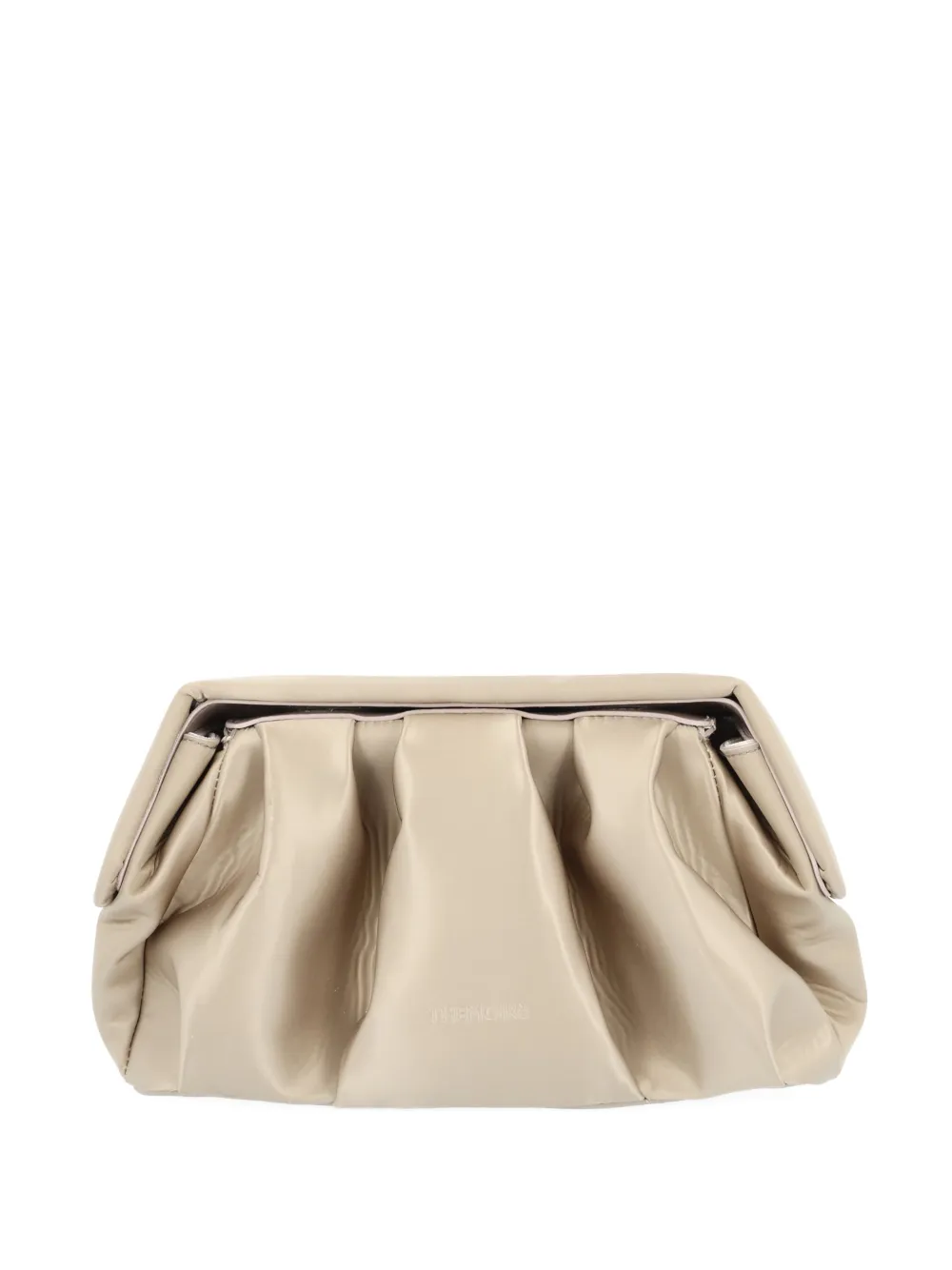 Themoirè ruched clutch bag - Toni neutri