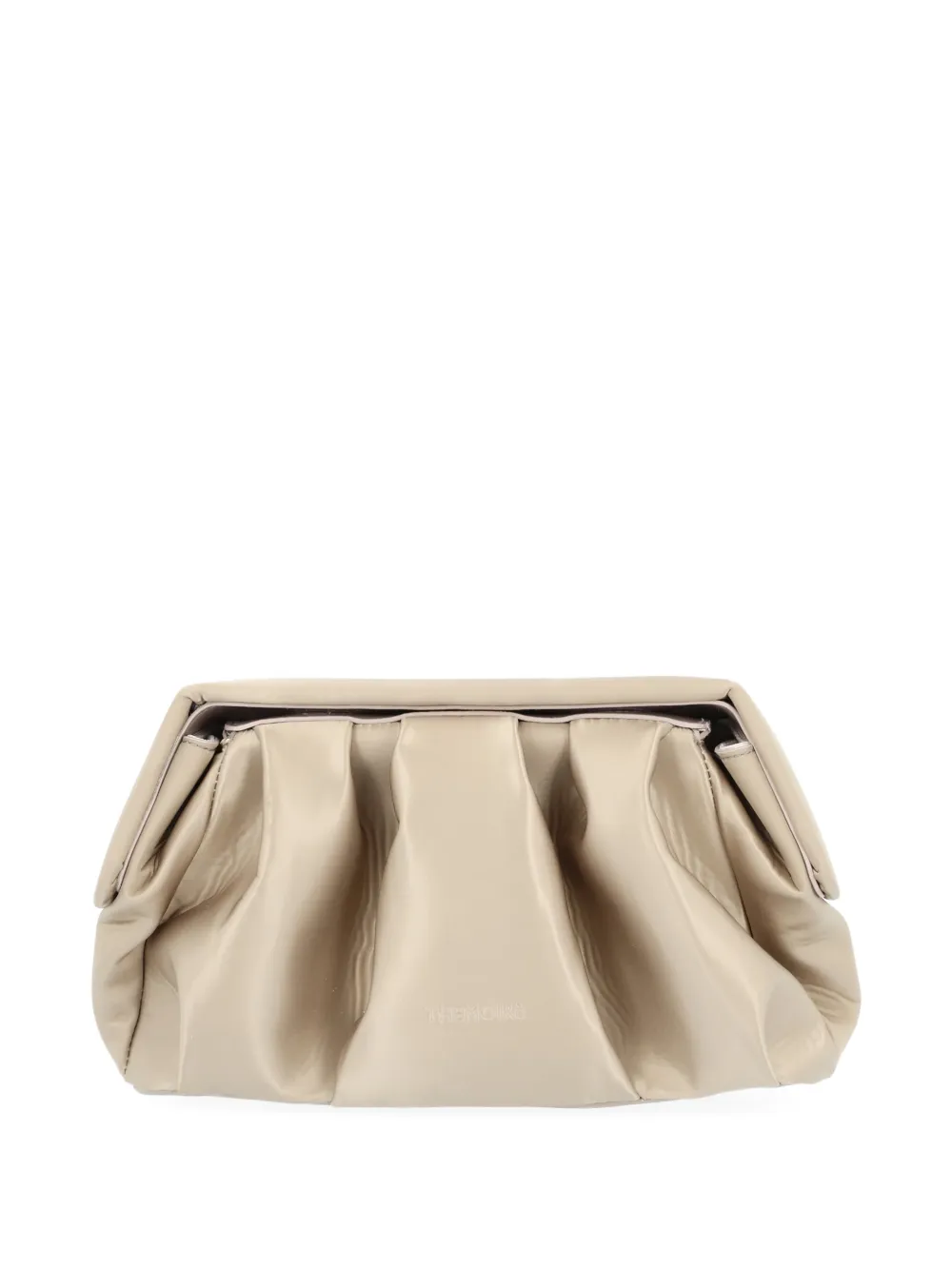 Themoir&egrave; ruched clutch bag - Beige