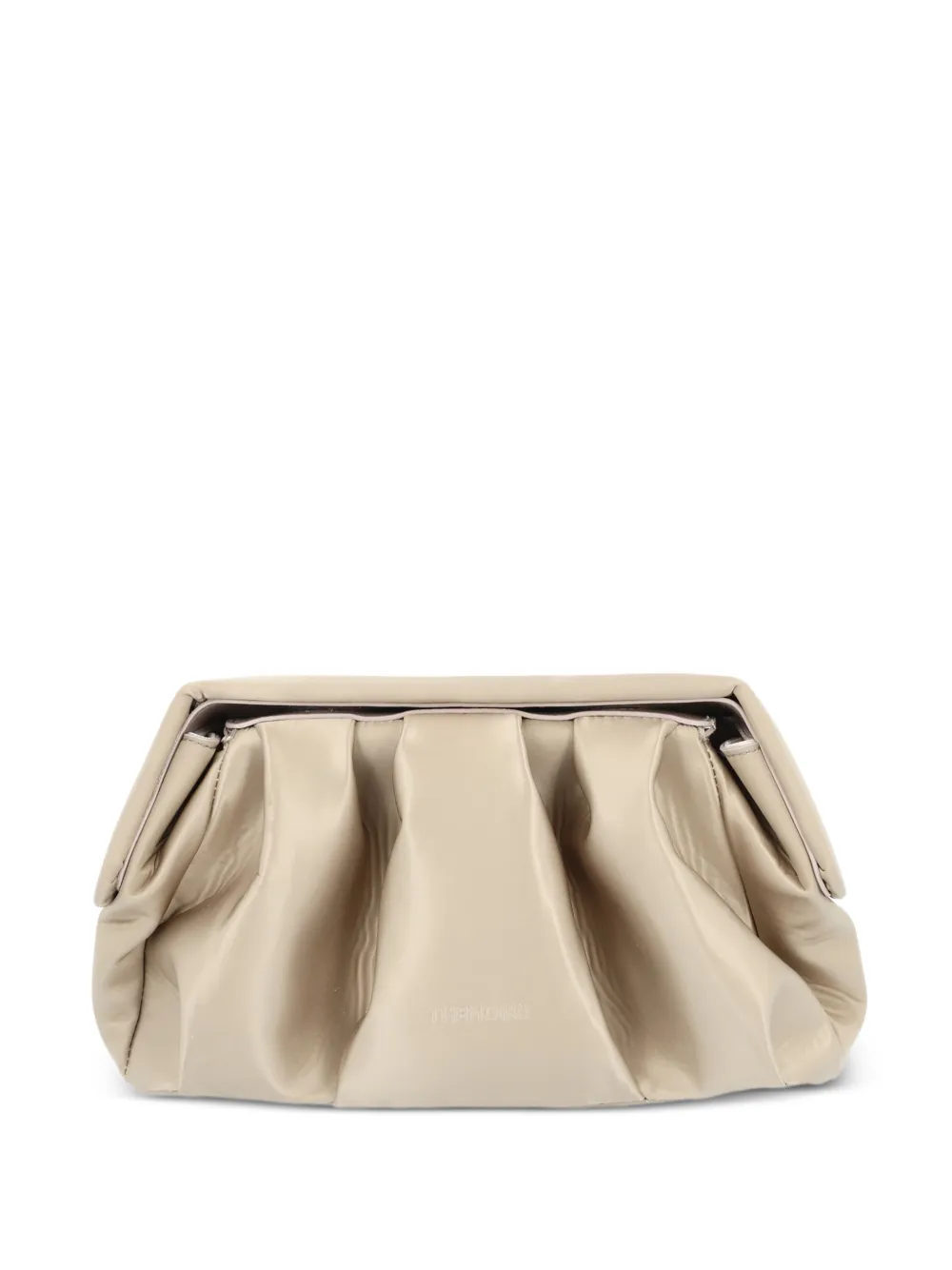 Themoirè ruched clutch bag - Toni neutri