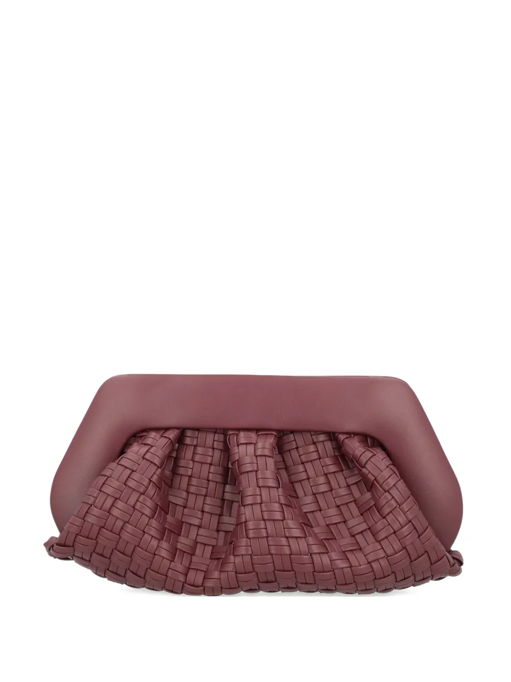 Themoirè woven clutch bag - Rosso