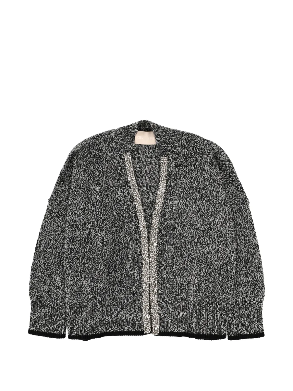 Circus Hotel sequin trim cardigan - Grigio
