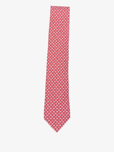 Ferragamo Elephant print silk tie