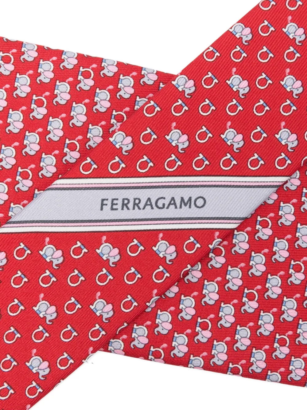  Ferragamo Patterned Tie - Red 