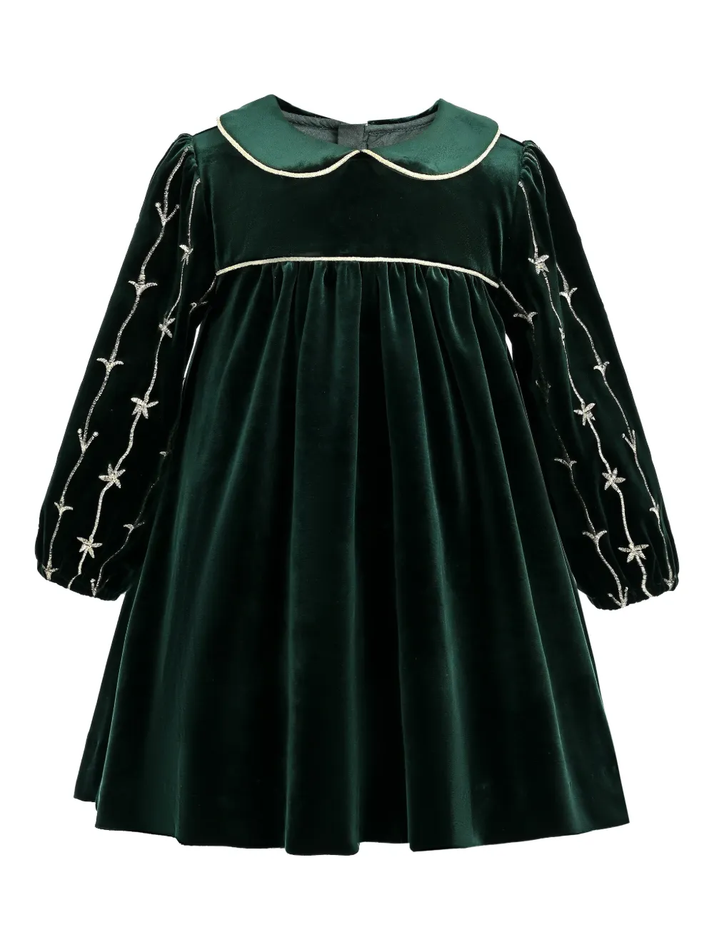 Tulleen embellished velvet party dress - Verde