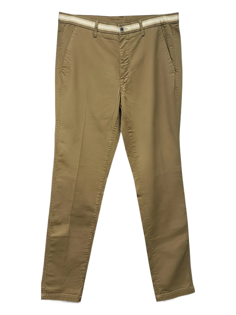 Mason's striped-band straight-leg trousers | Green | Image 1
