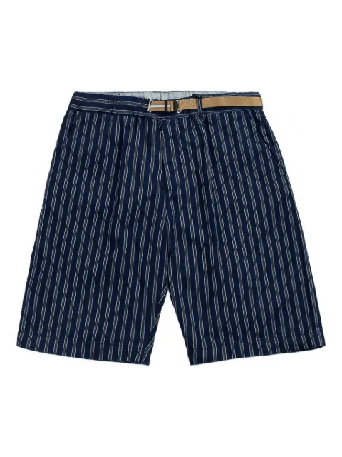 White Sand belt striped bermuda shorts