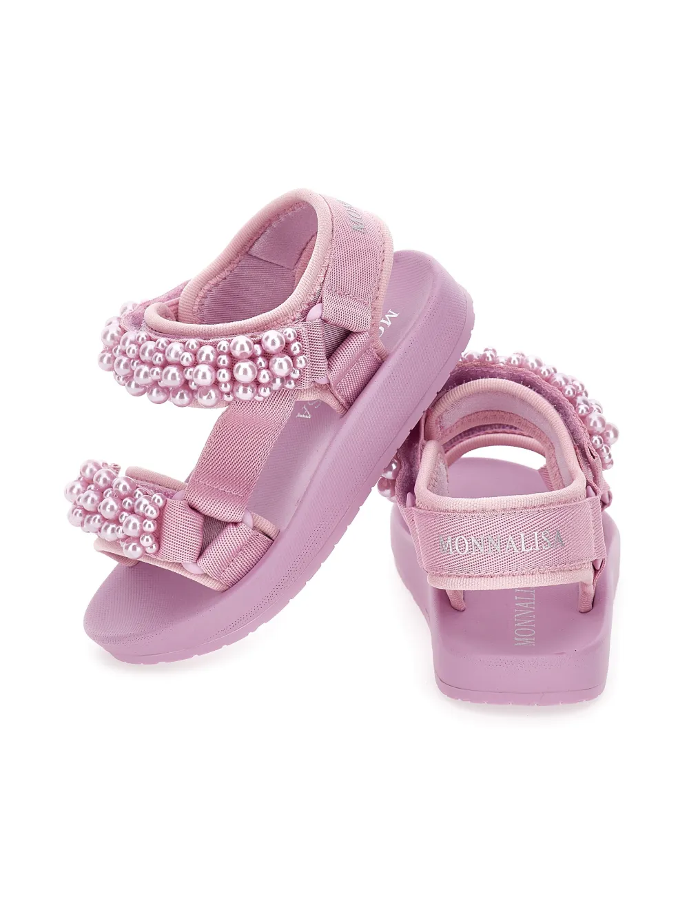 Monnalisa Sandalen met kralenbandje Roze