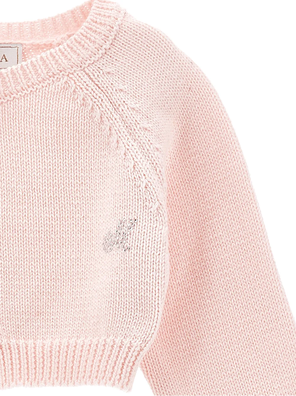  Monnalisa Bow Appliqué Top - Pink 