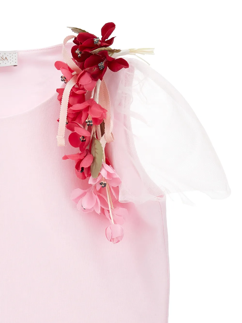 Monnalisa Tulen shirt met ruches Roze
