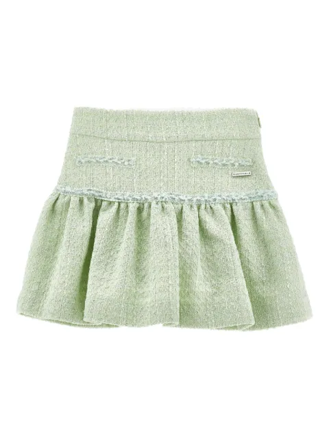Monnalisa ruffled tweed skirt