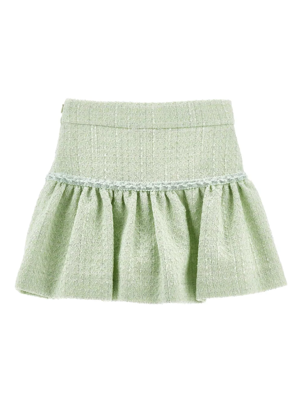  Monnalisa Falda De Tweed Con Volantes - Verde 