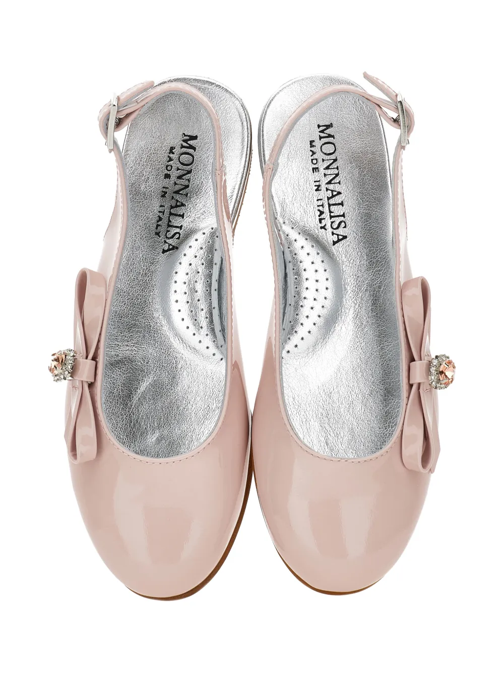 Monnalisa Slingback sandalen met strikdetail Roze