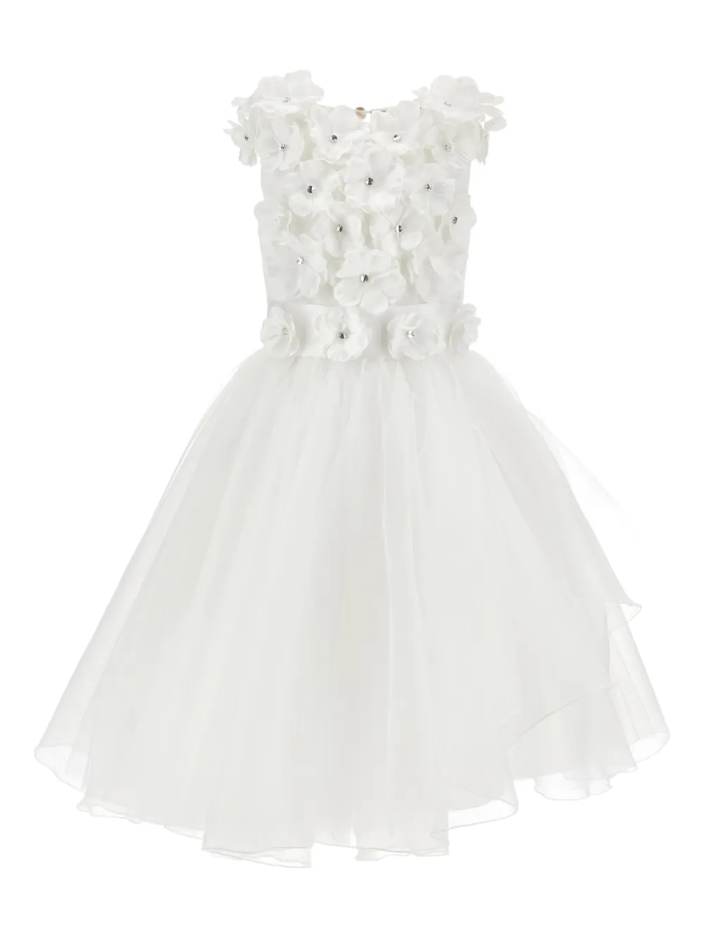 Monnalisa Abito a fiori - Bianco