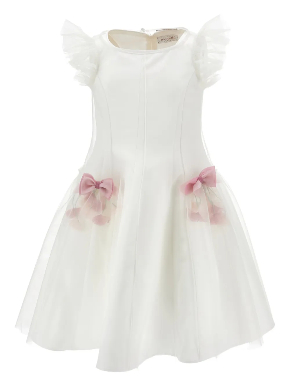 Monnalisa Abito con fiocco - Bianco