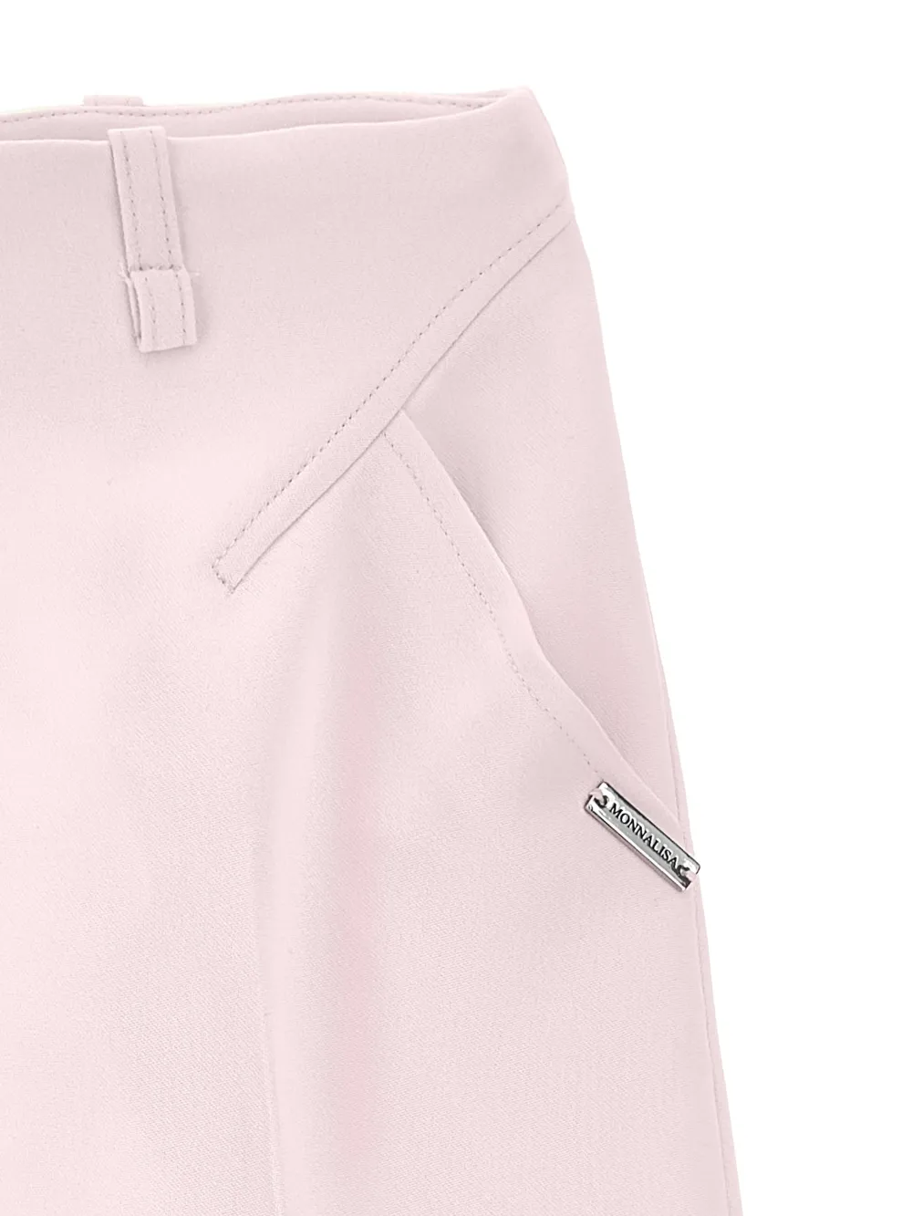 Monnalisa Seam-pocket Trousers In Pink