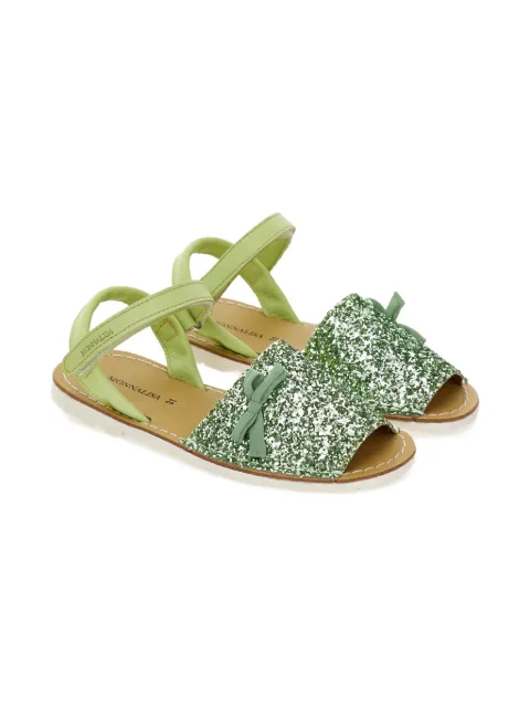 Monnalisa glitter bow sandals