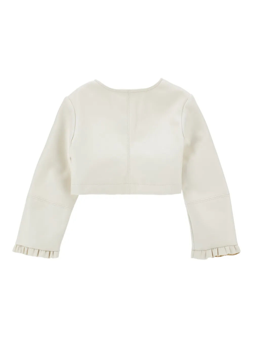  Monnalisa Ruffled Jacket - Neutrals 