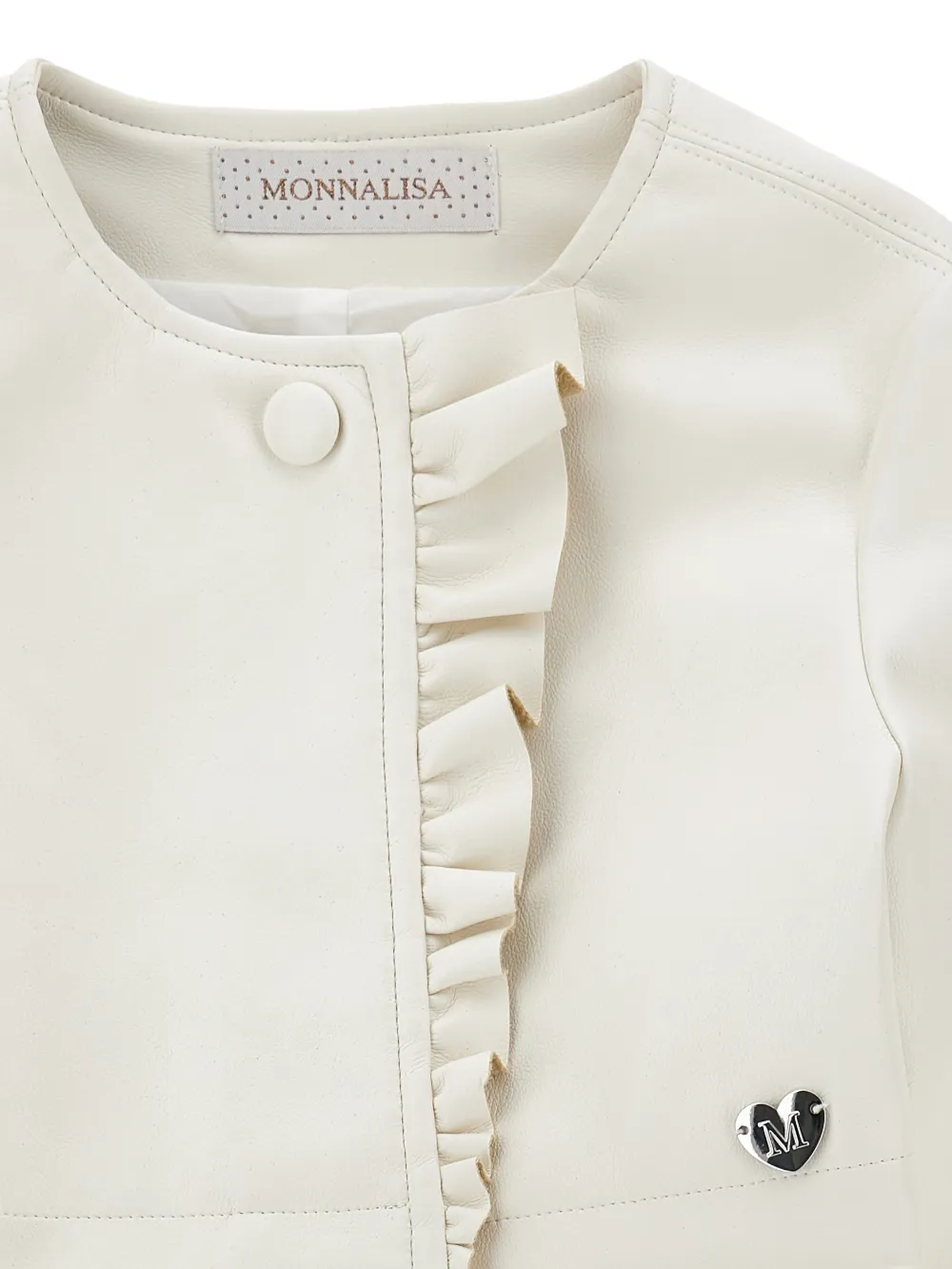  Monnalisa Ruffled Jacket - Neutrals 