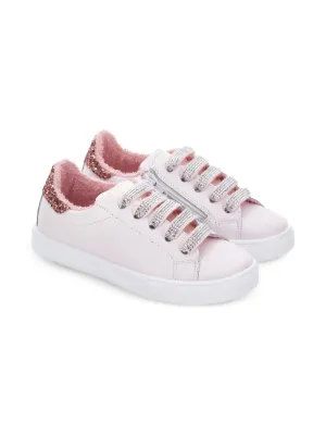 Pèpè Velvet side-stripe Sneakers | Pink | FARFETCH OM