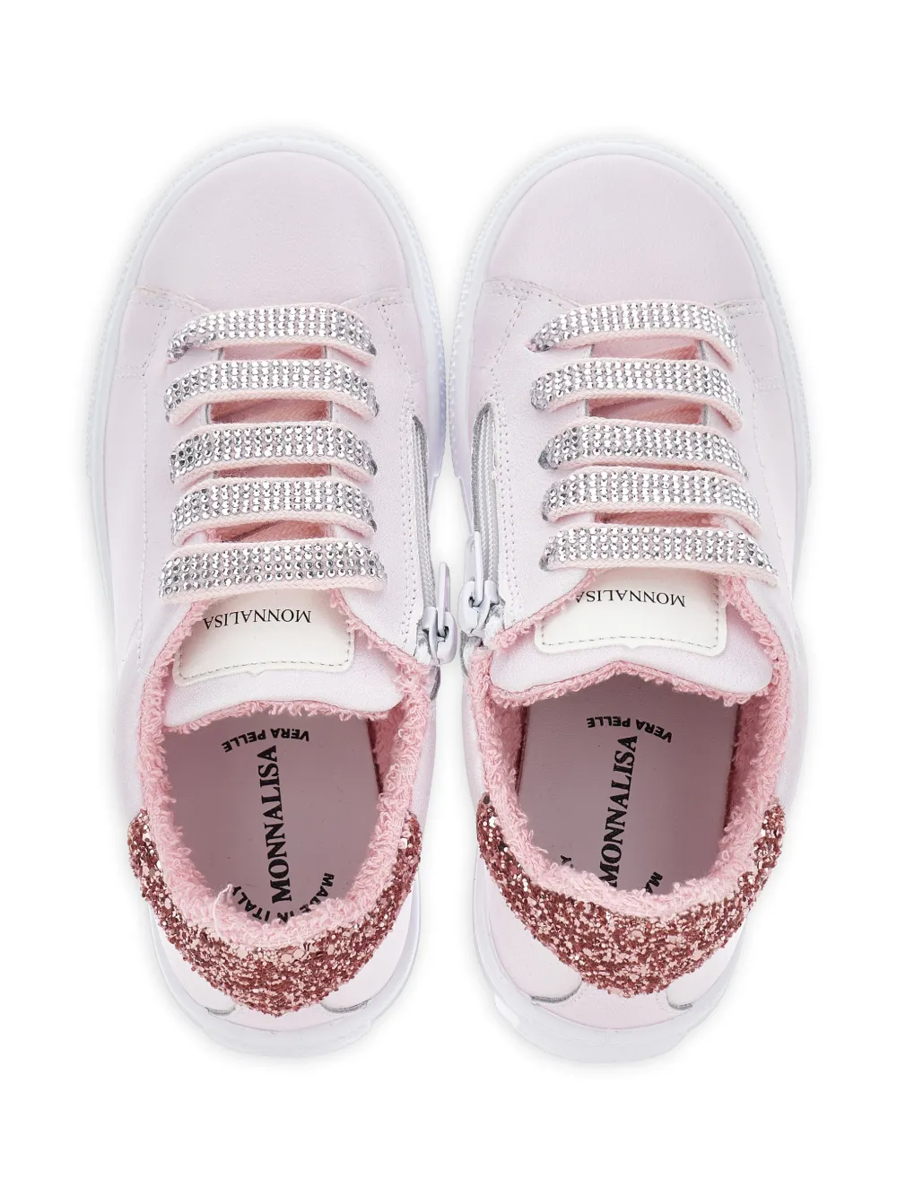 Monnalisa Sneakers verfraaid met glitters Roze