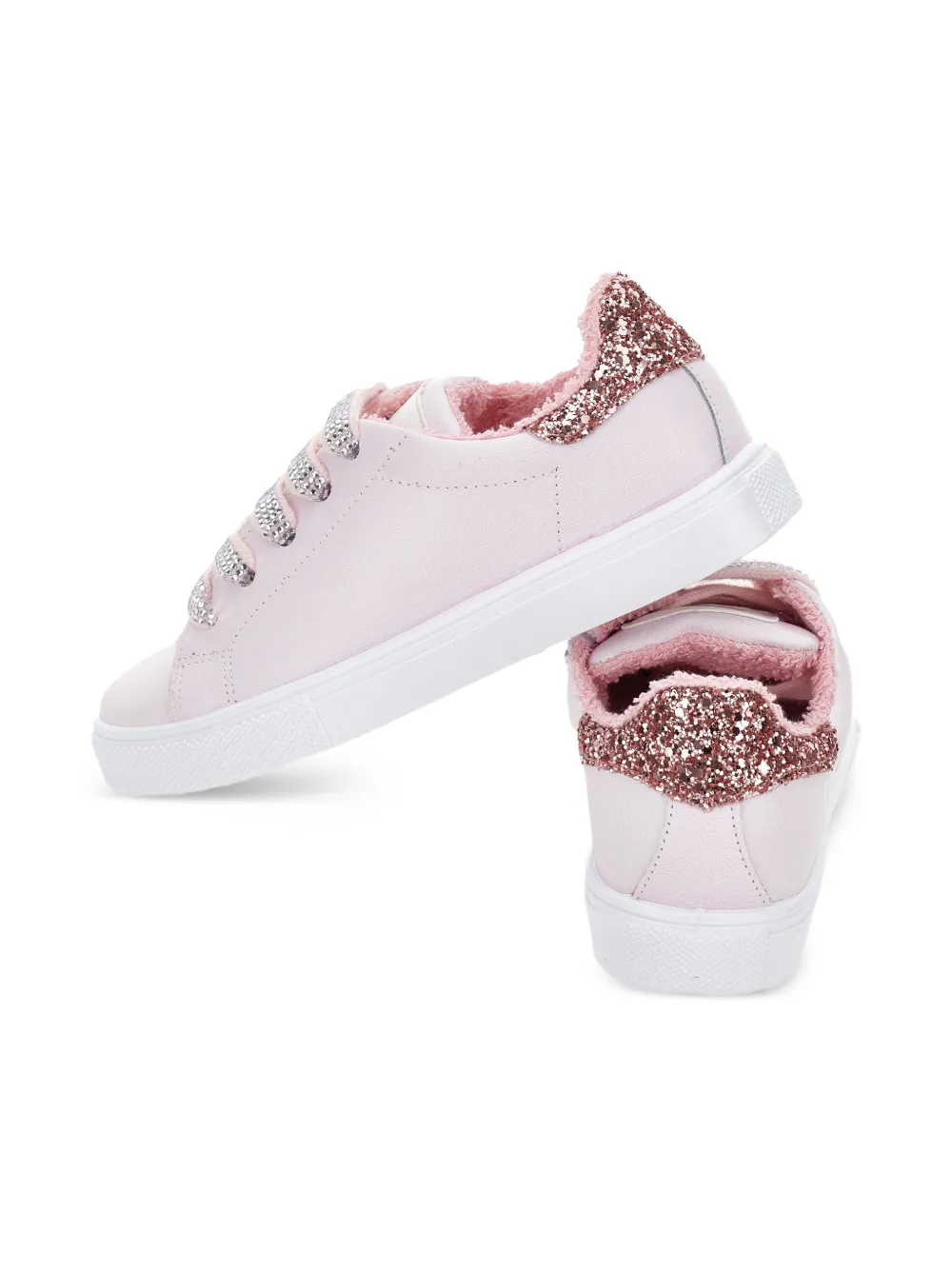 Monnalisa Sneakers verfraaid met glitters Roze