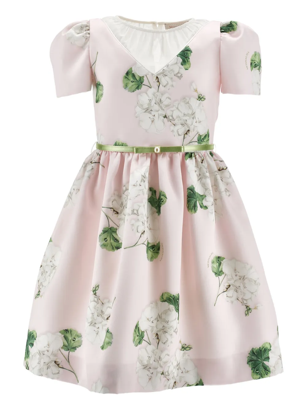 Monnalisa Abito a fiori con cintura - Rosa