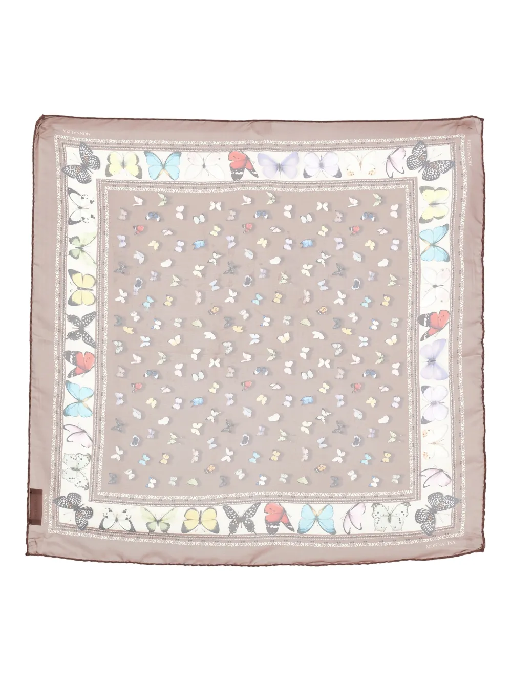 Monnalisa Sjaal met vlinderprint - Bruin