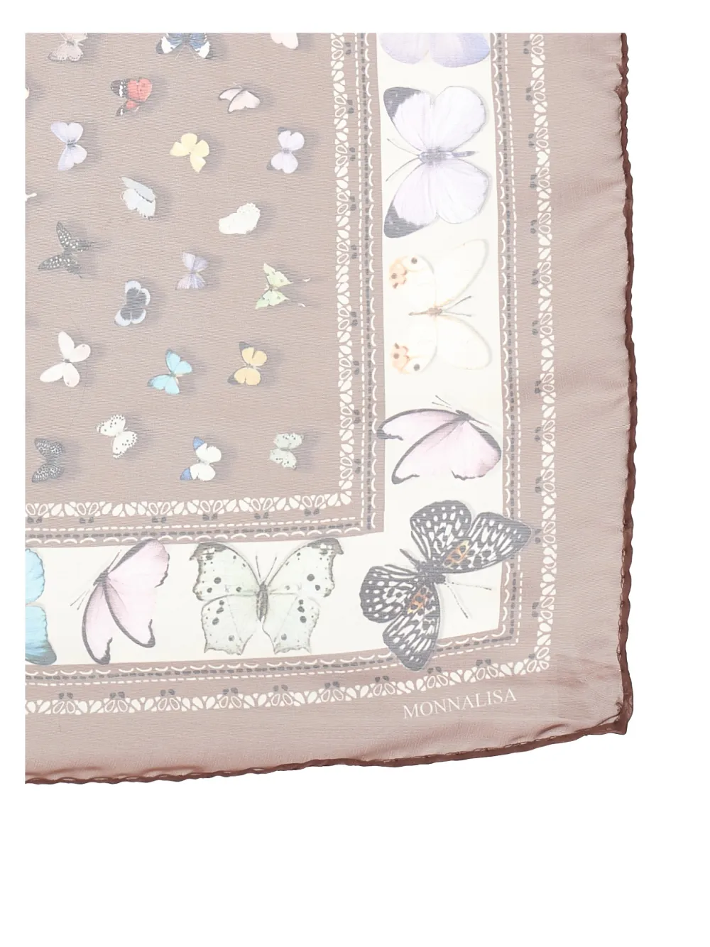  Monnalisa Butterfly-print Scarf - Brown 